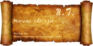 Murvay Tíria névjegykártya
